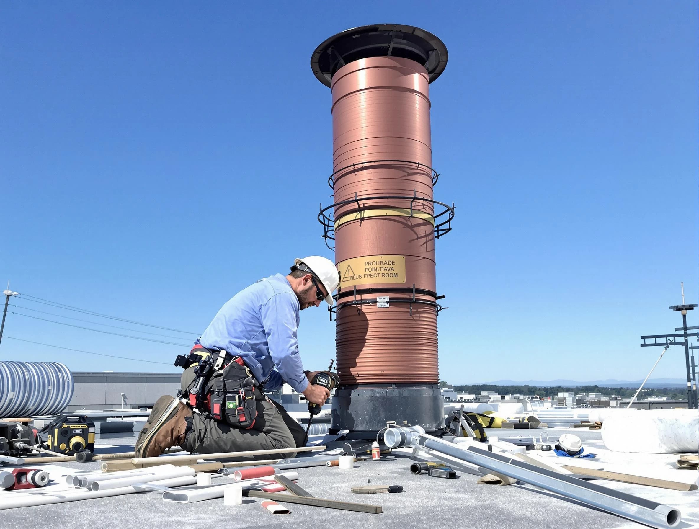 Installed chimney liner by Maricopa Chimney Sweep in Maricopa, AZ