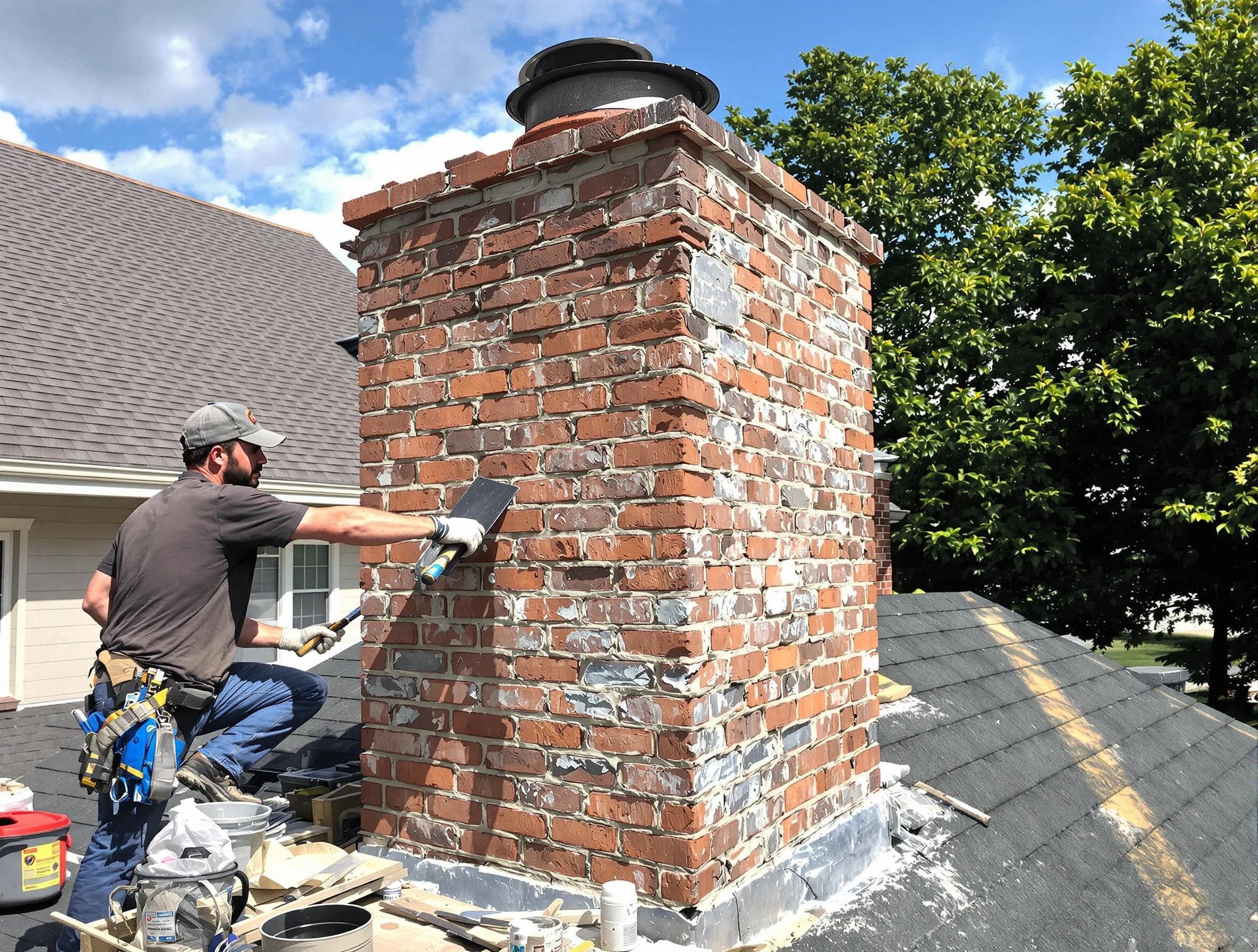 Completed chimney rebuild by Maricopa Chimney Sweep in Maricopa, AZ