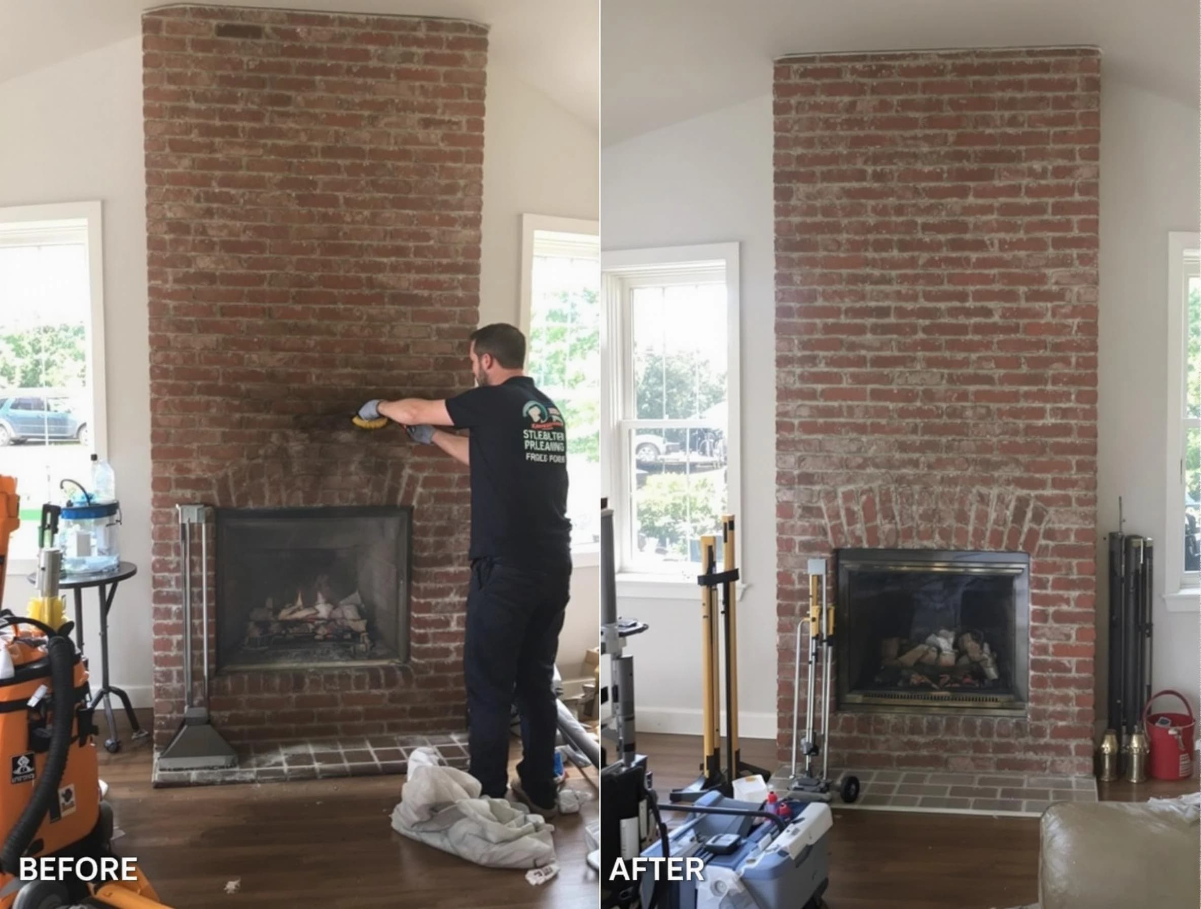 Finished chimney sweeping service by Maricopa Chimney Sweep in Maricopa, AZ