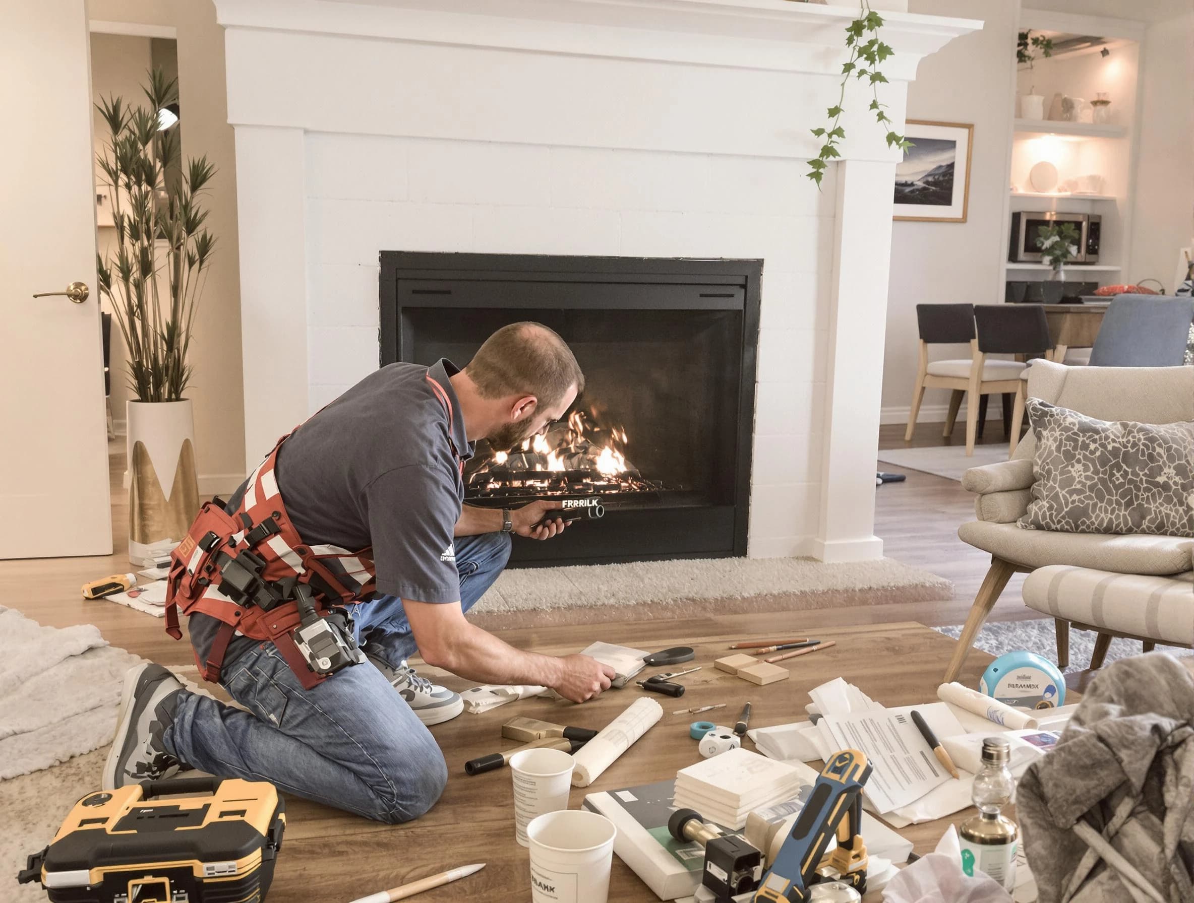 Maricopa Chimney Sweep performing fireplace repair in Maricopa, AZ