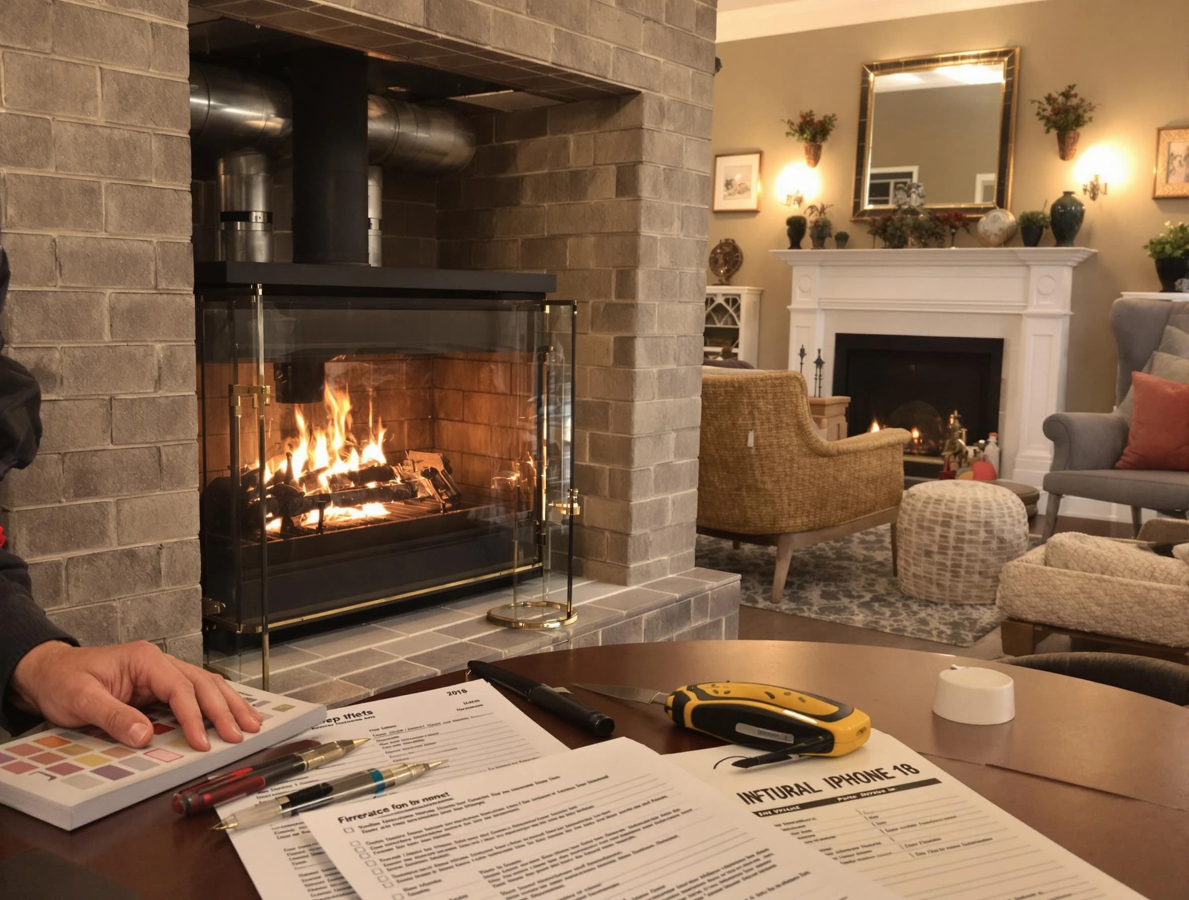 Maricopa Chimney Sweep verifying fireplace safety measures in Maricopa, AZ