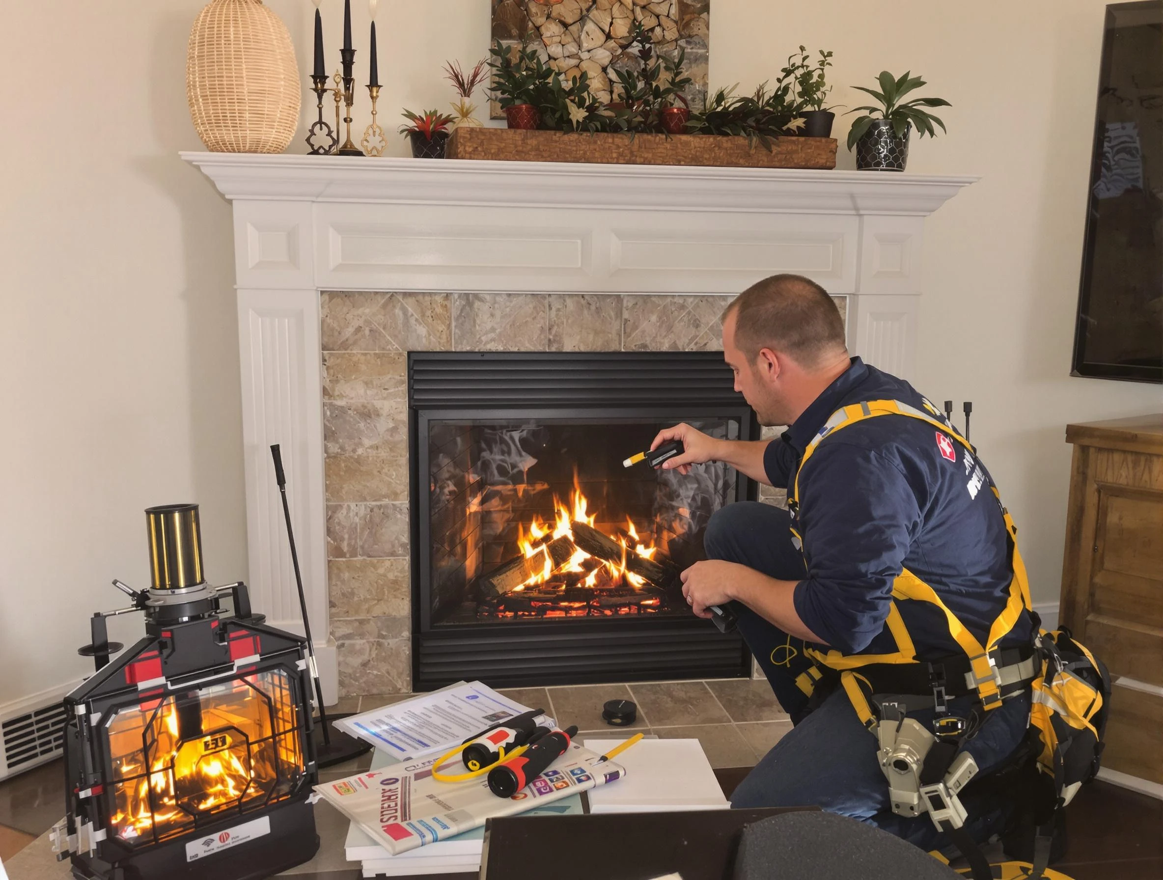 Safety-focused fireplace inspection by Maricopa Chimney Sweep in Maricopa, AZ